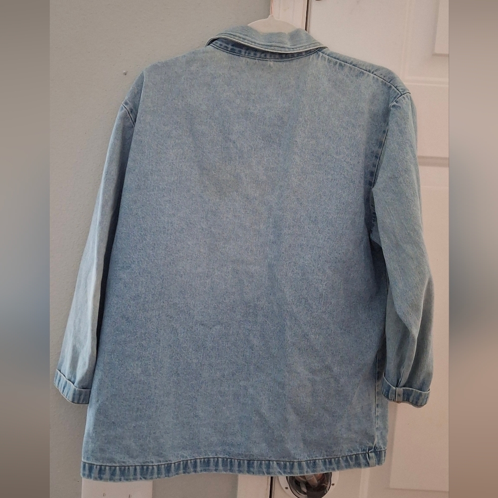 Cabin Creek Vtg Denim Button Up Shacket sz Large - Picture 3 of 6